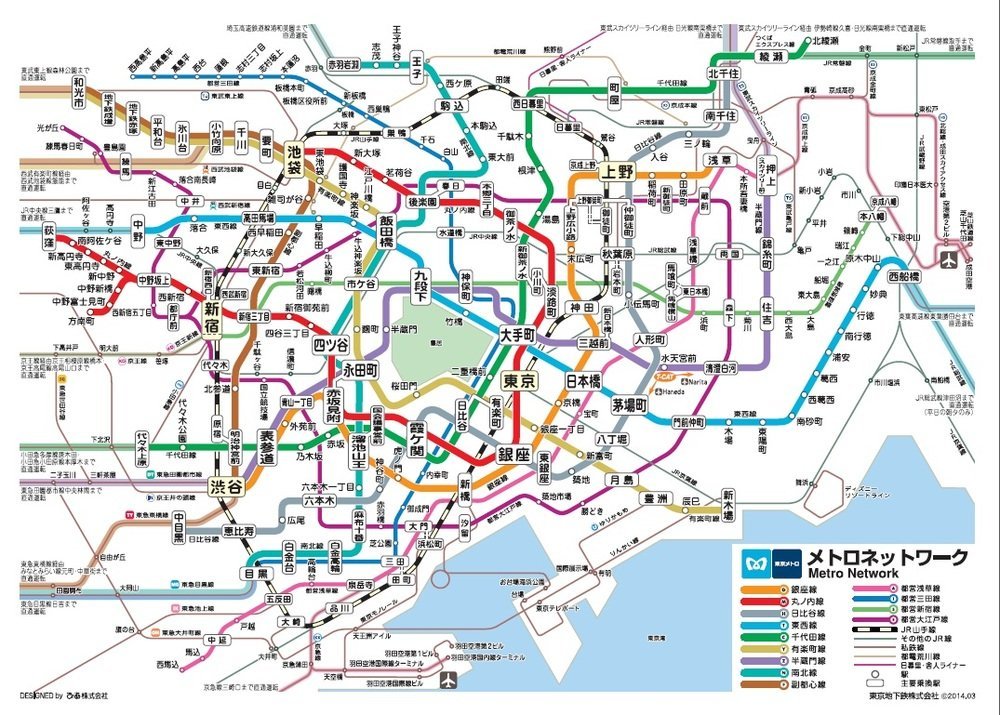 東京メトロ路線図2015